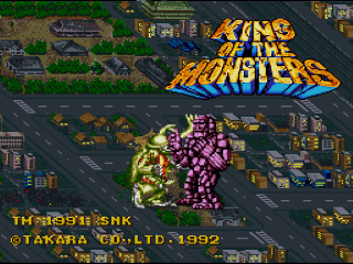King of the Monsters title screen for Super Famicom